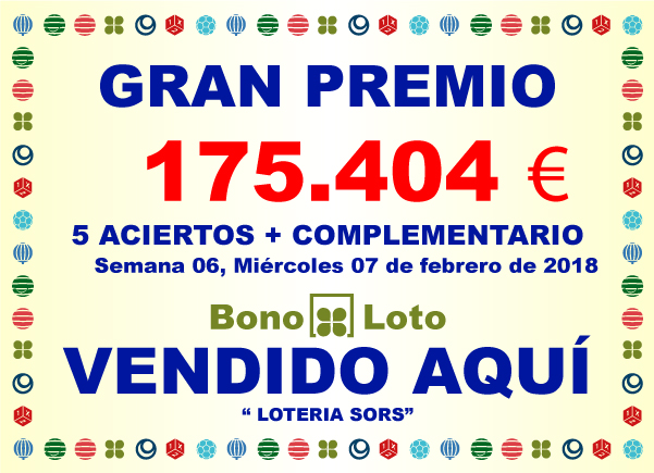 Lotería Sors - GRAN PREMIO 3
