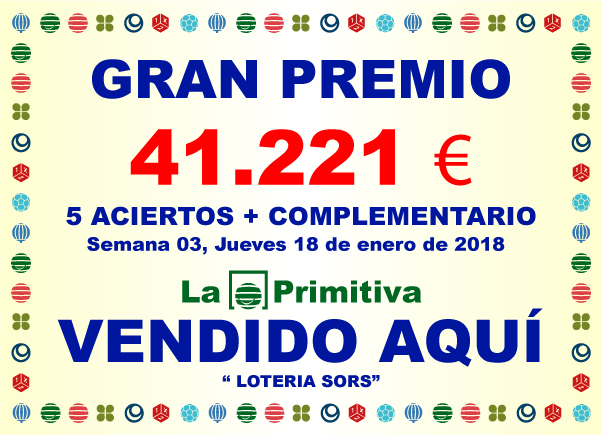 Lotería Sors - GRAN PREMIO 4