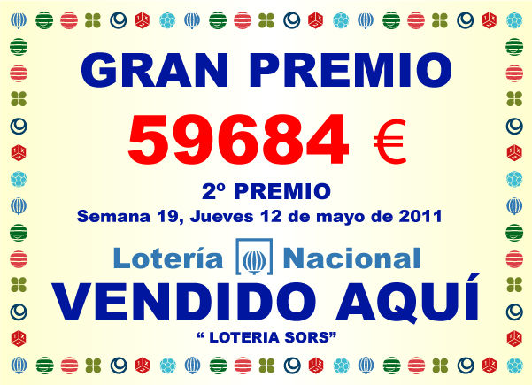 Lotería Sors - GRAN PREMIO 6